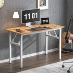 Need 47 inches Computer Desk Office Desk Folding Table with BIFMA Certification Computer Table Workstation,Teak White AC5BW-120