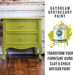 Daydream Apothecary Premium Chalk Style Paint for Furniture, Home Décor, Wood, DIY Interior Projects, Quick Dry, No Prep or Prime Needed, Matte Chartreuse - 16oz
