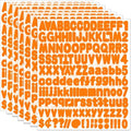 Alphabet Stickers, 12 Sheets Orange Letter Stickers, 1'' Inch Self-Adhesive Vinyl Mailbox Numbers & Letters for Home Decor & Classroom Bulletin Boards