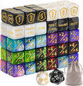 62 PCS MTG Dice Counters Set Keyword Tokens Abilities Life Counter 1/+1 counters Commander Buff Tokens Gold 6 Sided Dice Set for MTG, TCG, Card Games