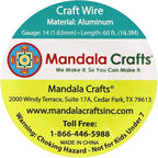 Mandala Crafts 14 Gauge Anodized Aluminum Craft Wire for Jewelry Making - 60 FT Colored Flexible Vivid Sky Blue Wire - Bendable for Bonsai Armature Crafting Sculpting