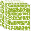 Alphabet Stickers, 1"Inch 12 Sheets Self-Adhesive Green Vinyl Letter Stickers for Mailbox Numbers, Bulletin Boards, Classroom & Home Decor