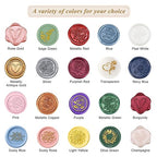 Yoption 360Pcs Burgundy Sealing Wax Beads with 2 Spoons and 4 Tea Candles for Wax Seal Stamps, Cards, Wedding Invitations, Wine Packaging, Gift Wrap, Envelopes