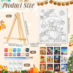 Zhanmai 12 Pack Pre Drawn Canvas for Painting Sip and Paint Kit 8" x 10" Paint Party Set Canvas Painting Pre Printed Canvases for Party Favor DIY Virtual Adult's Date Night(Various Festivals)