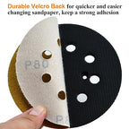 5-Inch 8-Hole Hook and Loop Sanding Discs 80-Grit Random Orbit Sandpaper, 50-Pack