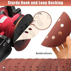 320 Grit 5 Inch Sanding Discs Hook and Loop Sandpaper, 150 PCS 8 Hole Adhesive Fine Sand Paper for Random Orbital Sander