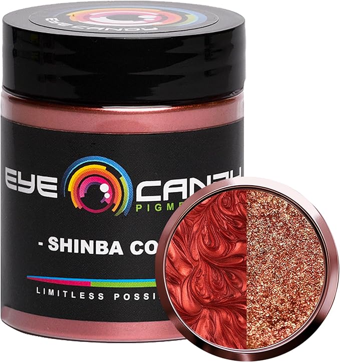 Eye Candy Pigments Premium Copper Mica Powder - Shinba Copper (25gr) - for Epoxy, Resin, Soap, Paint, Woodworking, Acrylic Pouring, Bath Bombs, Fishing Lures - DIY Arts and Crafts Additive