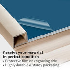 Trotec TroLase | 12"x24"x1/16", 4 Pcs | Blue/White | 2 Ply | Modified Acrylic | Laser Engraving Double Color Plastic Sheet | Engraving Blanks for Laser, Saw, Guillotine | Made in USA