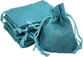 Palmhomee Pack Of 25 Burlap Gift Bags with Drawstring Linen Jewelry Pouches Wedding Hessian Jute Bags for Birthday and Treat Pouches Party Wedding Favors Gift (3.6x4.8 Inch, Peacock Blue)