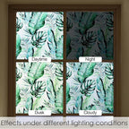 DKTIE Nature Pattern Rainbow Window Film Decorative Stained Glass Window Film Static Cling Films Easy Apply Removable Comes with Tools (U560-Reeded Glass, 17.7" x 78.7")
