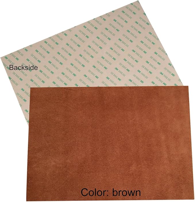 Premium Quality Suede Sheets 8.5"x12" with Super-Strong self-Adhesive Backing. Ideal for Making Peel-and-Stick (self-Stick, Stick-on) Soles for Dance Shoes, [SUEDE-DIY-r01].