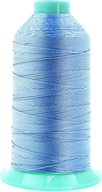 Mandala Crafts Bonded Nylon Thread Light Blue Heavy Duty Sewing Threads - 800 YDs Size 207 630D T210 Tex 210 Thread for Leather Jeans Weaving Outdoor Marine Upholstery Threads