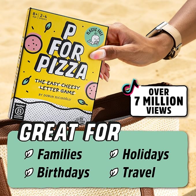 Big Potato P for Pizza: Family Card Game | Great for Adults and Kids | Perfect for The Holidays and Family Game Night | Compact Card Game
