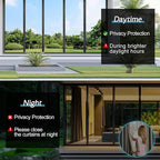 DOWELL One Way Window Privacy Film with 3 Tools Window Tint for Home Sun Blocking Heat Control Anti UV Reflective Mirror Covering See Out Not in for House and Office Black Silver 17.5" X 157.4"