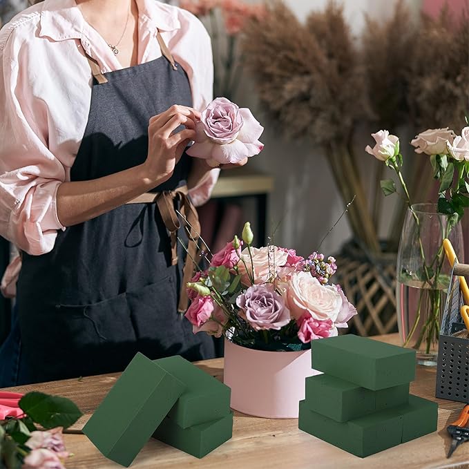 48 Packs Floral Foam Blocks Wet & Dry Floral Foam Bricks 5.5x3.1x1.8 Inch Flower Arranging Kit for Fresh and Artificial Flowers Florist Foam Blocks for Wedding Home Decor