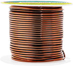 Mandala Crafts 14 Gauge Anodized Aluminum Craft Wire for Jewelry Making - 60 FT Colored Flexible Brown Wire - Bendable for Bonsai Armature Crafting Sculpting