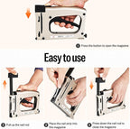 meite Point Driver HM515 Manual Tool with 1000-Count Flexible Point Nails, Picture Framing Tool for DIY Crafts, Frame Point Driver, Picture Frame Stapler/Nailer/Tacker