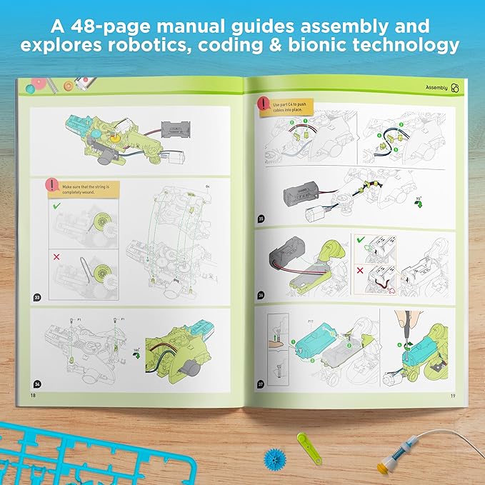 Thames & Kosmos My Robotic Pet: Coding Chameleon STEM Building & Experiment Kit | Color-Sensing Coding Robot for Boys & Girls Ages 8+, Screen-Free Educational Fun, Robotic Reptile with 3 Play Modes