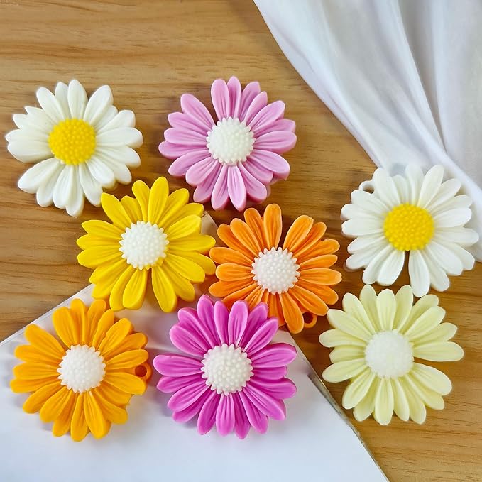 2 Pack Daisy Flower Mold - 2 Style - Resin Casting Silicone Molds for Home Decor & Candle Making Wave Spiral Mold