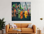 My Photostation.com 35.5Wx30H'' Spoon Spices Glass Wall ArtTempered Glass Printing Wall Decor Large Wall Art Wall Hangings