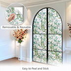 LEMON CLOUD Window Privacy Film, Stained Glass Window Film, Decorative Rainbow Window Clings, Static Cling Non Adhesive Door Stickers, Anti-UV Sun Blocker Heat Control for Home 29.5 x 157.4 inches