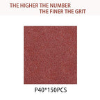 150pcs 40 Grit Sanding Discs, 5-Inch 8-Hole Sandpaper, for Woodworking or Automotive