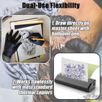 100 Sheets Tattoo Transfer Paper A4 Size Professional Thermal Stencil Paper for Artists, Dual Use with Copier or Hand Drawing, Cut-to-Fit Design