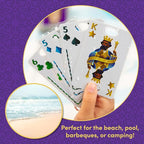 PlayMonster Five Crowns Waterproof Cards Games – Pool, Summer Toys, Pool Games, Family Game Night, The Game isn’t Over Until The Kings Go Wild!, 5 Suited Rummy Style Card Game, Ages 8+