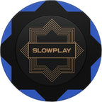SLOWPLAY Nash Clay Poker Chips, 14 Grams Heavyweight Clay Composite, 40mm Large Chips in Bulk, Pack of 50 in Blue Without Denomination