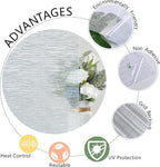 VELIMAX Frosted Window Privacy Film Non Adhesive Window Cling Removable Glass Covering Clear Water Opaque Window Film for Home Anti UV 35.4x78.7 inches