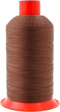 Mandala Crafts Tex 135 Bonded Nylon Thread for Sewing - 1250 YDs T135 Heavy Duty Brown Nylon Thread Upholstery Thread for Leather Jeans Weaving, T135 #138 420D/3