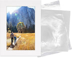 6x8 Mat for 8x10 Frame - Precut Mat Board Acid-Free Show Kit with Backing Board, and Clear Bags White 6x8 Photo Matte Made to Fit a 8x10 Picture Frame Matboard for Framing, Pack of 100 Mats