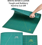 ArtAt Self Healing Cutting Mat: 24 x 36 inch Green Large 5-Ply Double-Sided Durable Non-Slip PVC Cutting Mat for Sewing Quilting Scrapbooking Art & Crafts projects…