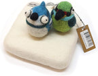 Woolbuddy Needle Felting Pad - Durable Wool Mat for Craft Projects, Foam Alternative, 6"x6"x1.5" (White)