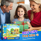 Large Magnetic Blocks 1" Building Cubes Toys for Kids Ages 4-6 5-7 8-12, Magworld Bamboo House Building Craft Construction Toy Set, Creative Sensory Toys Game Gift for 3+ Year Old Boys Girls