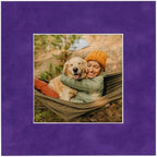 Poster Palooza 11x14 Mat Bevel Cut for 8.5x11 Photos - Acid Free Purple Crocus Suede Precut Matboard - For Pictures, Photos, Framing - 4-ply Thickness