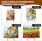 3 Pack 15 Inch Wood Easels, Easel Stand for Painting Canvases, Art, and Crafts, Tripod, Painting Party Easel, Kids Student Tabletop Easels for Painting, Portable Canvas Photo Picture Sign Holder