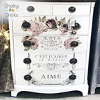 Chalky Chicks All-in-One Chalk Paint for Furniture or Cabinet -16Fl Oz-Matte Finish Powdered Snow (Pure White) for Metal, Wood Furniture Paint - No Sanding All-in-One for Home Decor & Crafts, USA Made