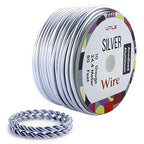 UTILE Armature Aluminum Wire 80 ft 10 Gauge 3.2 mm Anodized Craft Bendable Wire – Sculpting Metal Silver for Bonsai Trees, Clay, Crafts, Plants, Gardening, Beading and Jewelry Making (Silver)