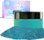 Ceya Highly Chameleon Mica Pigment, 1.8oz/ 50g Ultramarine Green Chrome Powder, Cosmetic Grade Pearlescent Effect Color Shift Pigment for Epoxy Resin, Makeup, Nail Polish, Soap Dye, Candle Making