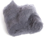 Desert Breeze Distributing Maori Wool Carded Batting, 100% Natural New Zealand Wool Made by DHG in Italy for Needle Felting, 3.5 OZ, 27 Micron, Color Charcoal Gray