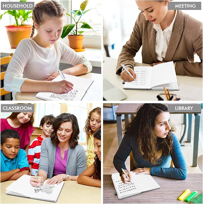 feela 5 Pack Journal Notebook Bulk for School, Hardcover Business Notebooks Classic Ruled Lined Journals with Pen Holder for Work Note Taking, with 5 Black Pens, 120 GSM, 5.1”x8.3”, A5, Gray