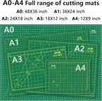 ArtAt Self Healing Cutting Mat: 12″x 18″ Green Double Sided Non-Slip 5 Layers PVC Durable Craft Sewing A3 Mat for Rotary Cutter, Use for Quilting and Scrapbooking and Craft & Art Projects…