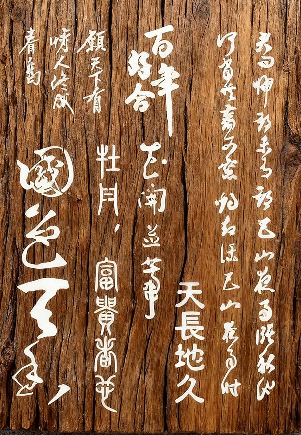 TIAMECH A4 Reusable Chinese Calligraphy Stencil for Painting - National Beauty Heavenly Fragrance Layering Template, DIY Wall Art, Wood Furniture, Scrapbook & Crafts (8.3x11.7inch)