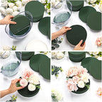 Frienda 6 Pieces Floral Foam Blocks for Artificial Flowers,Thanksgiving Christmas Party Supplies, Dry & Wet Floral Foam Round Kit for Flower Arrangement Wedding Decoration(8 x 1.57 Inch)