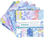 Origami Paper Kit 50 Sheets 6 Inch Square Double Sided Color 10 Vivid Japanese Washi Colors for Hand Crafts Origami Paper Arts Creativity.Watercolor Texture