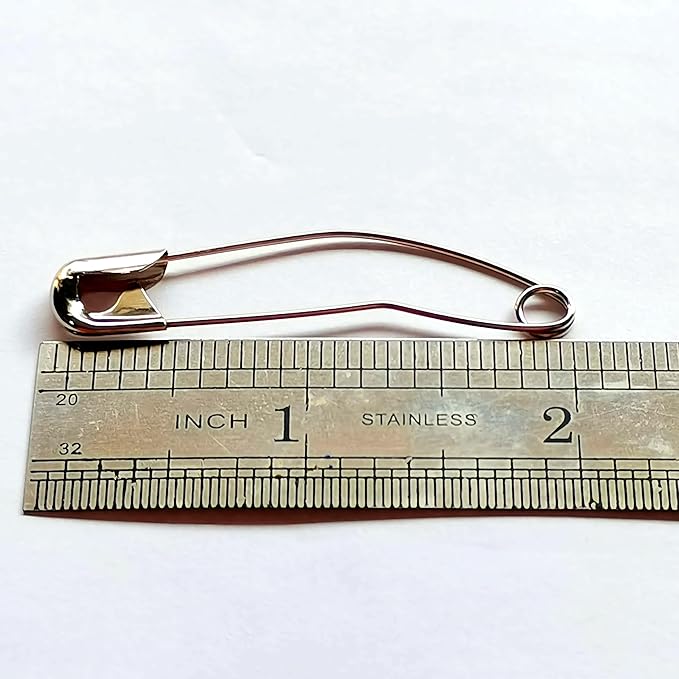 Curved Safety Pins for Quilting,Basting Pins for Quilting Curved,Size 3,50-Count