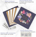 Joy&Grace Flower Press Kit for Adults & Kids, with Designed Cover and DIY Album, 10.9" x 10.9" 10 Layers Flower Preservation Kit, Plant Press and Large Plant Drying Toolkit (Color Box, Purple Navy)