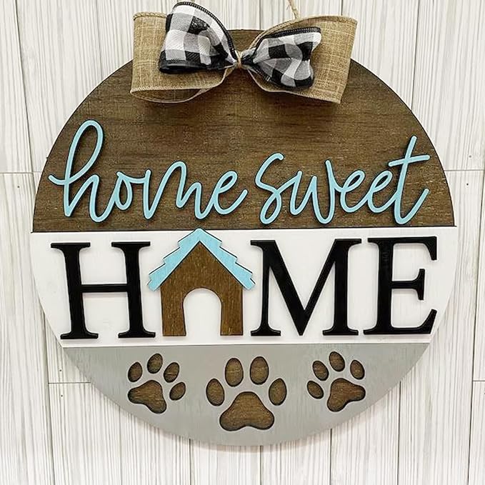9 Pcs Welcome Stencils for Painting on Wood Reusable Round Home Sweet Home Stencil Large Hello Fall Templates for Door Hanger Canvas DIY Crafts (9 Welcome)