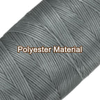 uxcell Leather Sewing Waxed Thread, 284 Yards / 260m 0.8mm 150D Flat Polyester All-Purpose Threads for Leather Crafts, Bookbinding, Grey